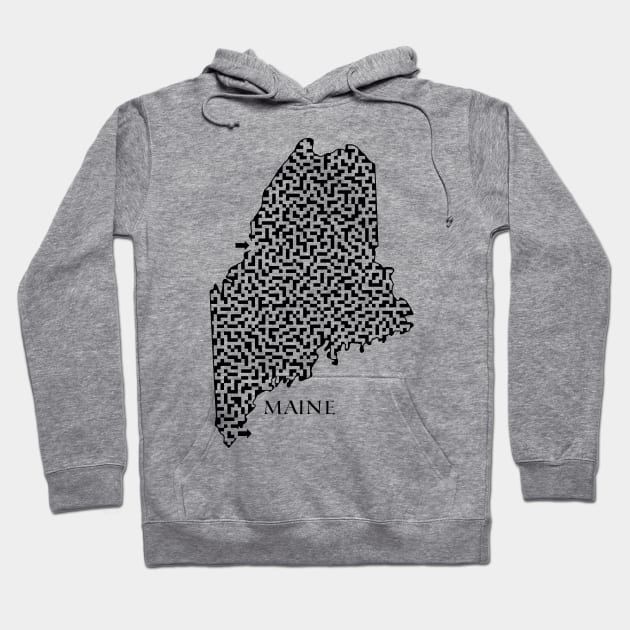 State of Maine Maze Hoodie by gorff